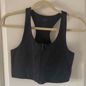 Girlfriend Collective zip front Paloma bra size M